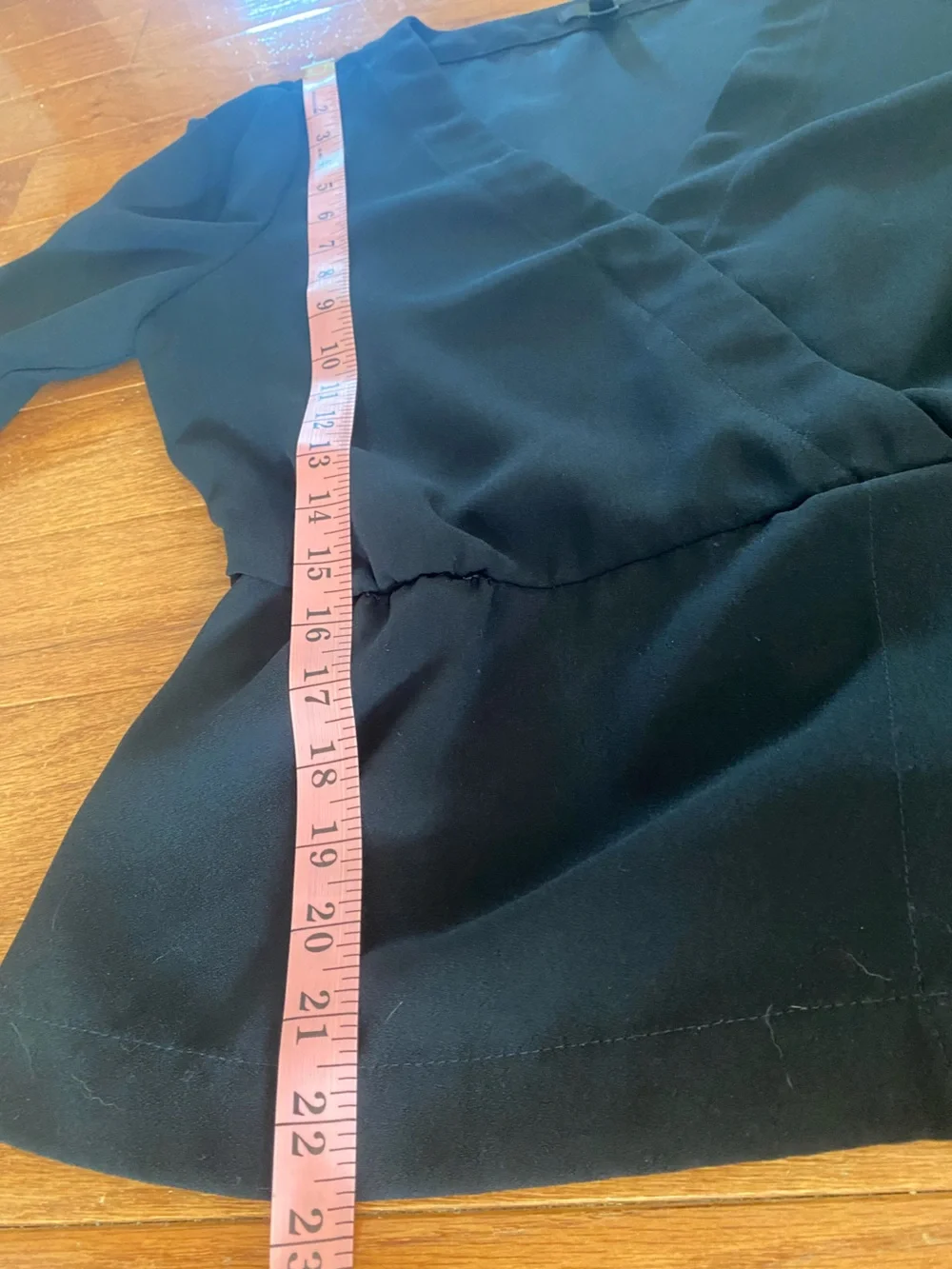 J.Crew Black Faux Wrap Long Sleeve Blouse Top Size 6 Missing Waist Tie